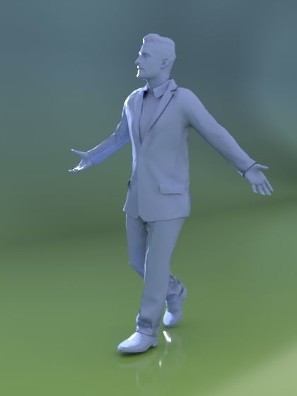 Tonny 20377-01 - Animated Elegant Man Walking And Talking 3D model_4