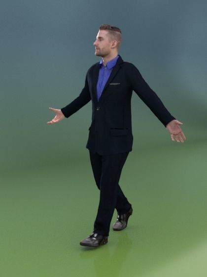 Tonny 20377-01 - Animated Elegant Man Walking And Talking 3D model_2