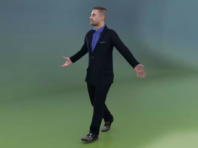 Tonny 20377-01 - Animated Elegant Man Walking And Talking 3D model_0