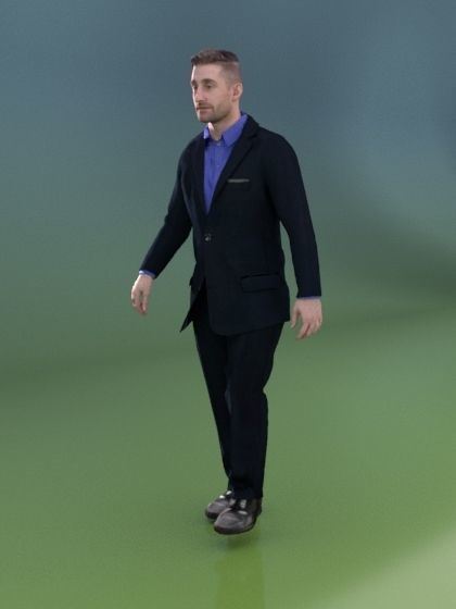 Tonny 20377-01 - Animated Elegant Man Walking And Talking 3D model_3