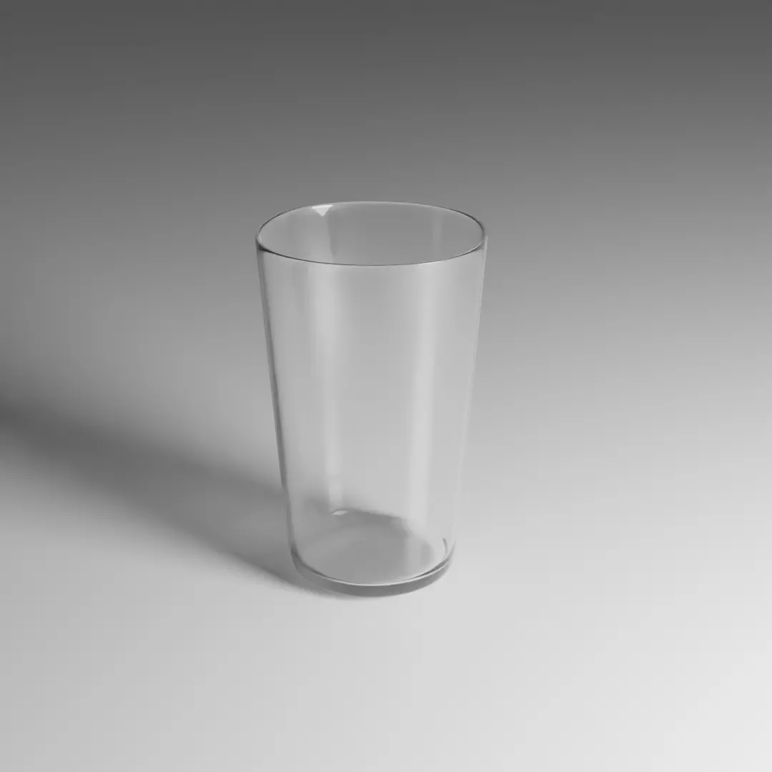 glass silver disc Free 3D model_0