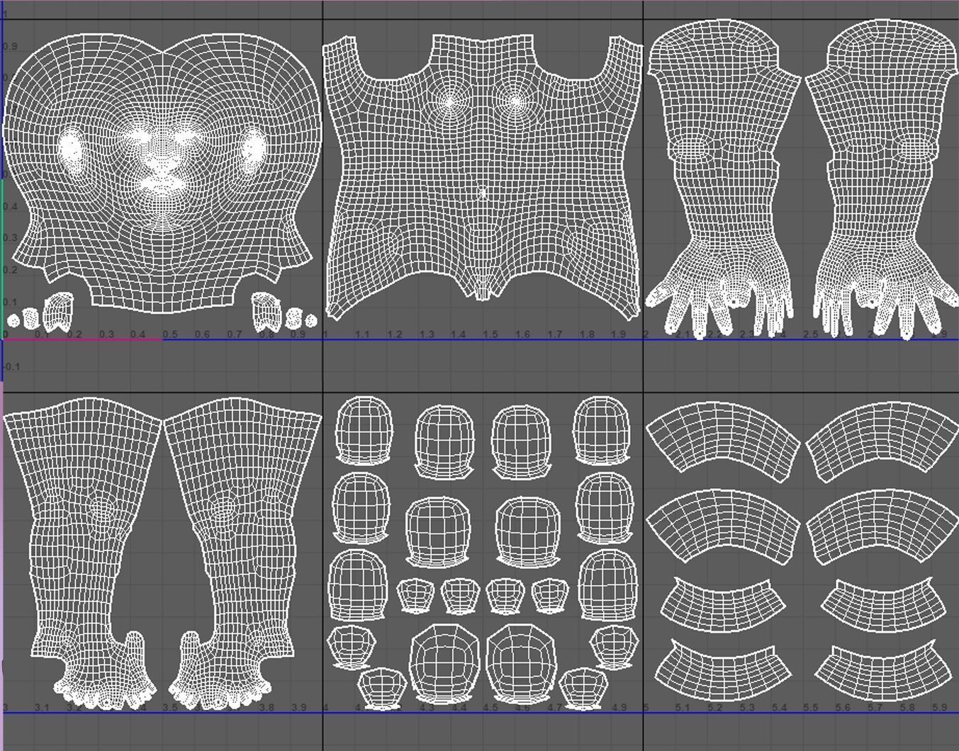 cartoon girl 3D model_3