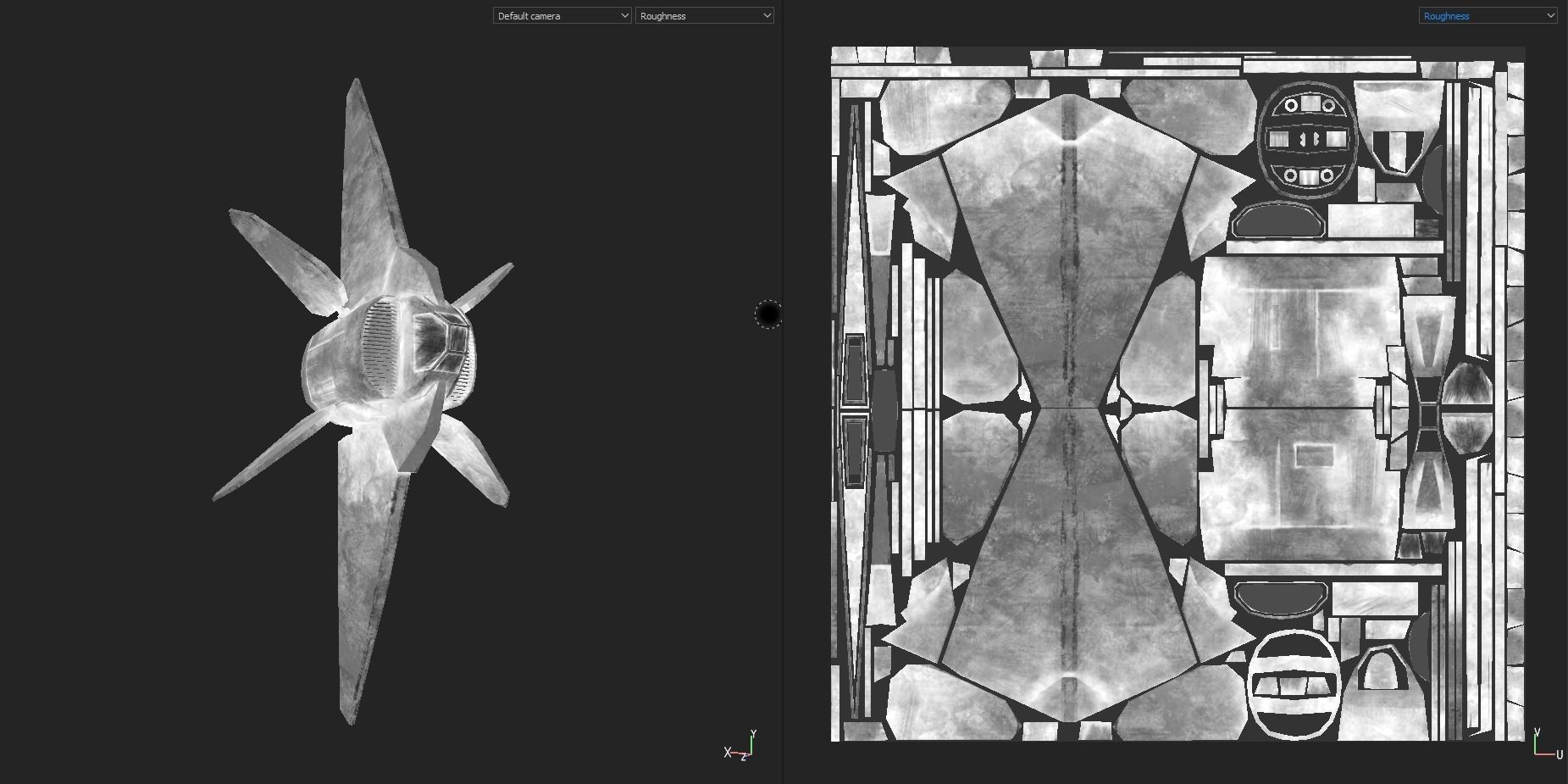 Starship S fighter jet in night sky Low-poly 3D model_20