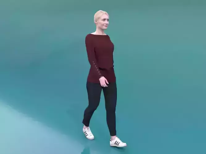 Kim 20120-02 - Animated Casual Woman Walking