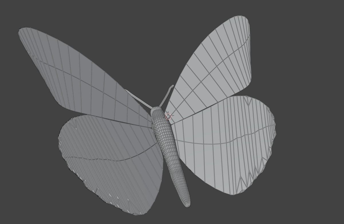Butterfly fully rigged and animated Low-poly 3D model_10