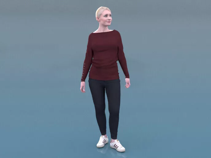 Kim 20120-01 - Animated Woman Idle 3D model