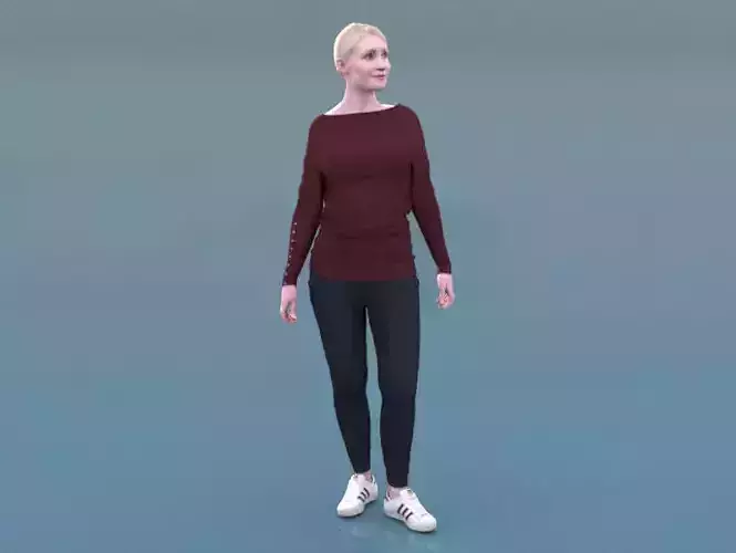 Kim 20120-01 - Animated Woman Idle 3D model