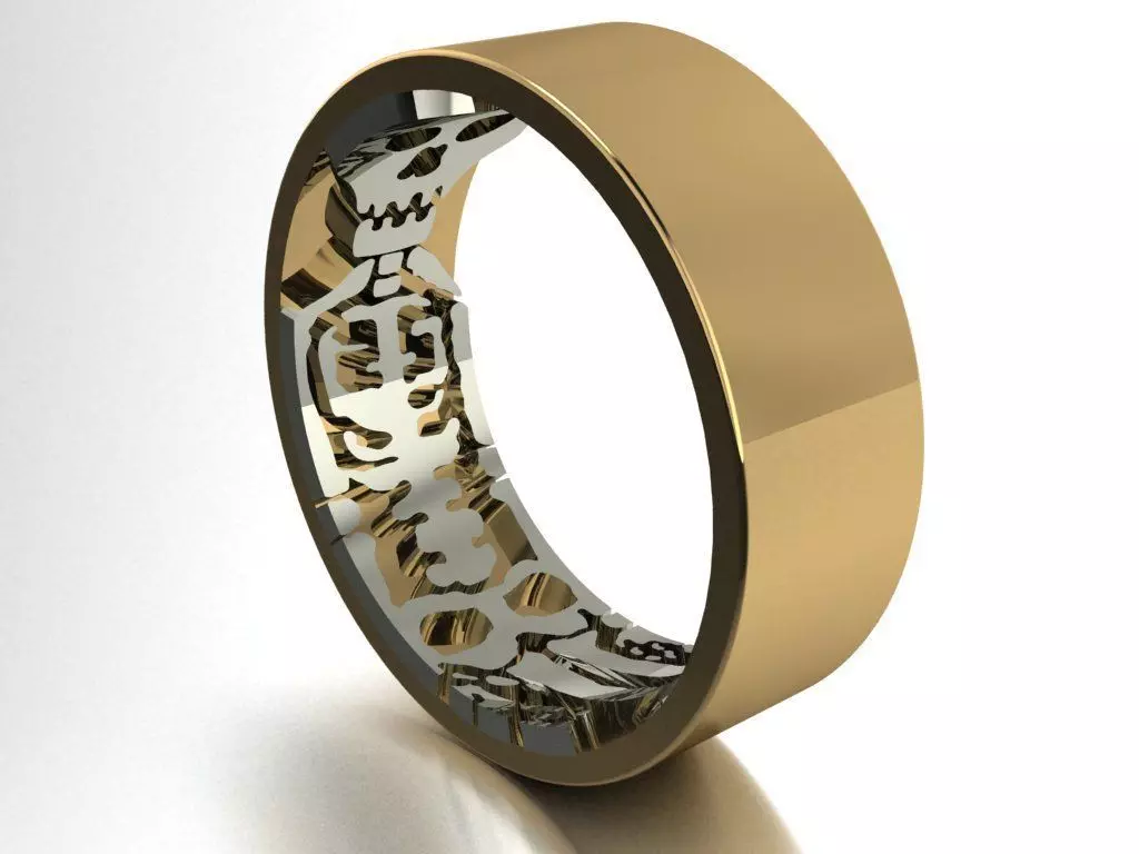Skeleton ring   396 3D print model_0
