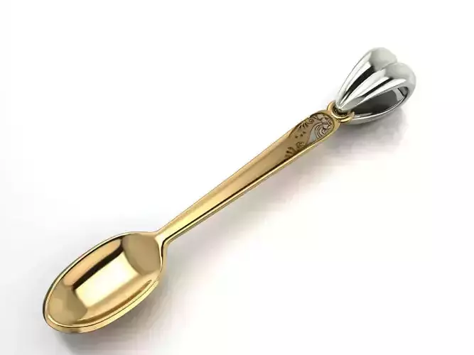 Spoon gold necklace   397