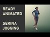 Serina 20029-03 - Animated Black Young Woman Jogging 3D model_1