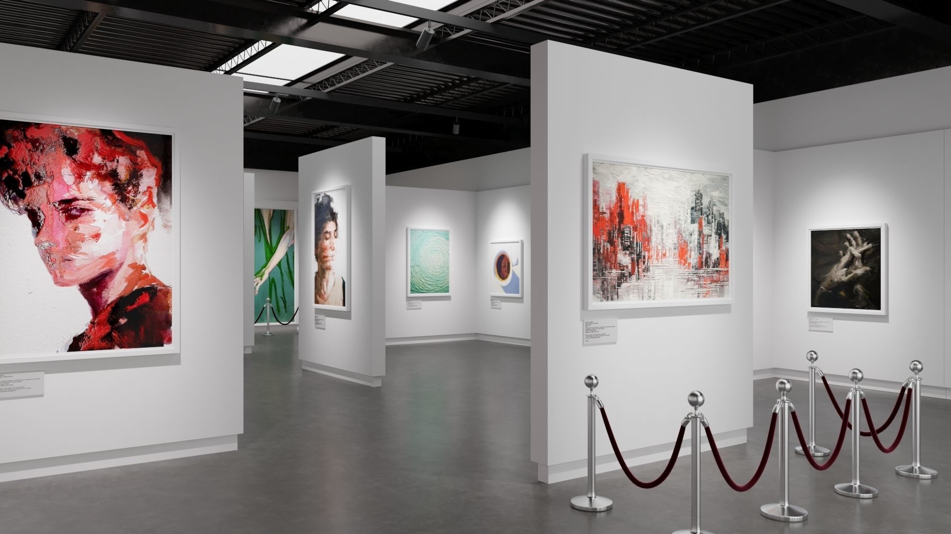 Art Gallery Contemporary 3D 3D model_1