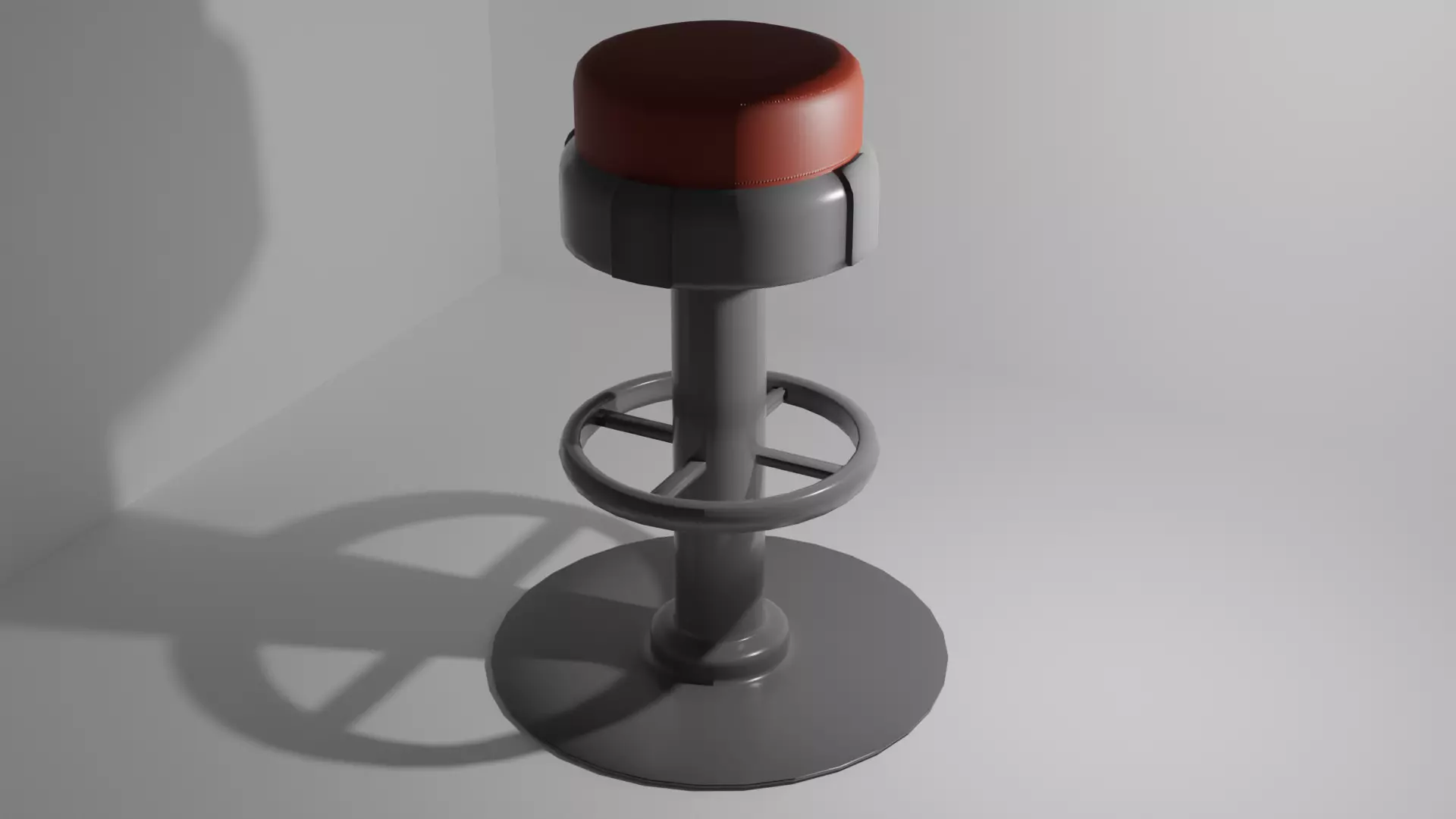 Bar stool 3D model_0