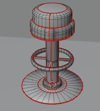 Bar stool 3D model_3
