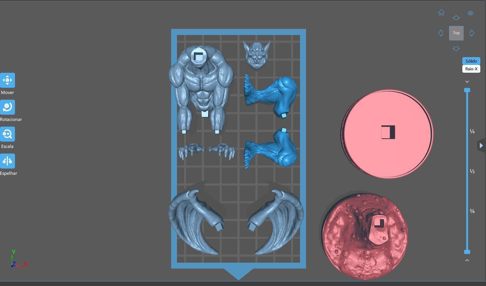 Gargoyle statue of 3D print model_5