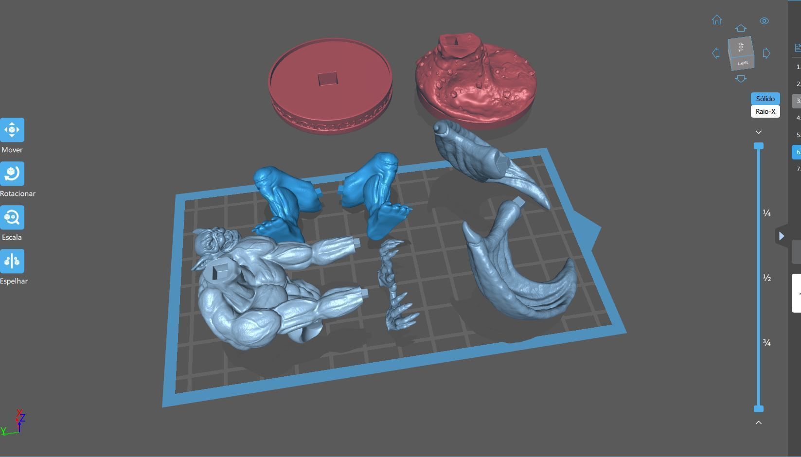 Gargoyle statue of 3D print model_6