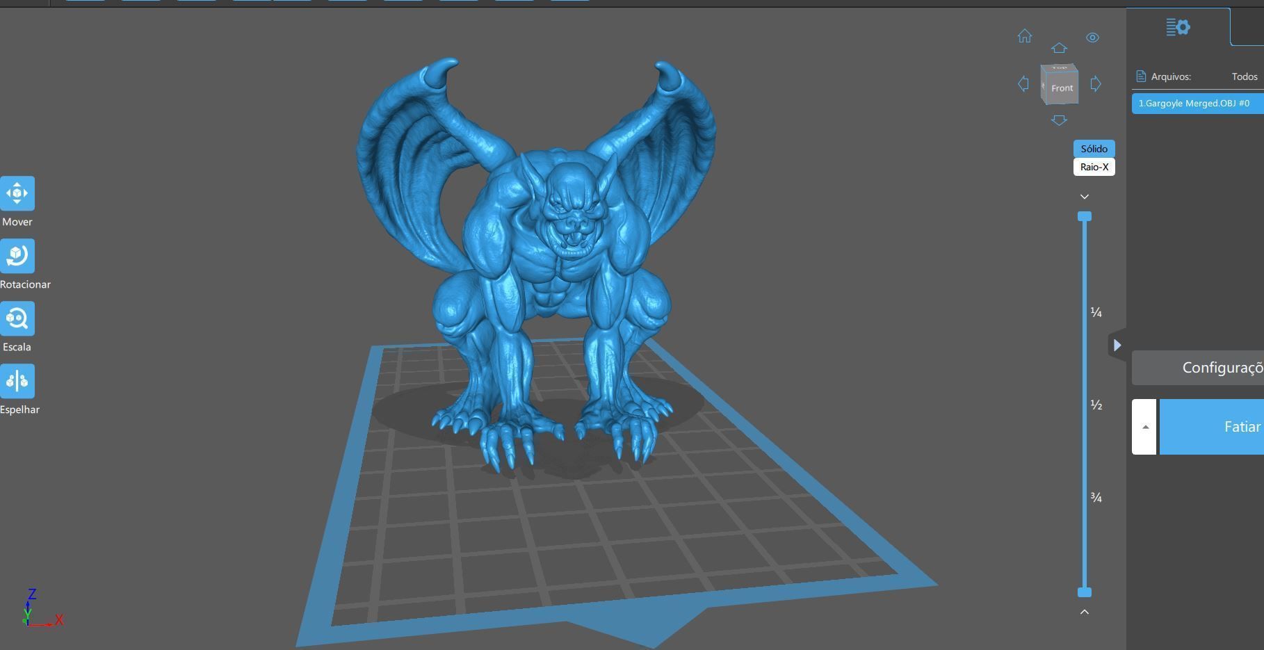 Gargoyle statue of 3D print model_8