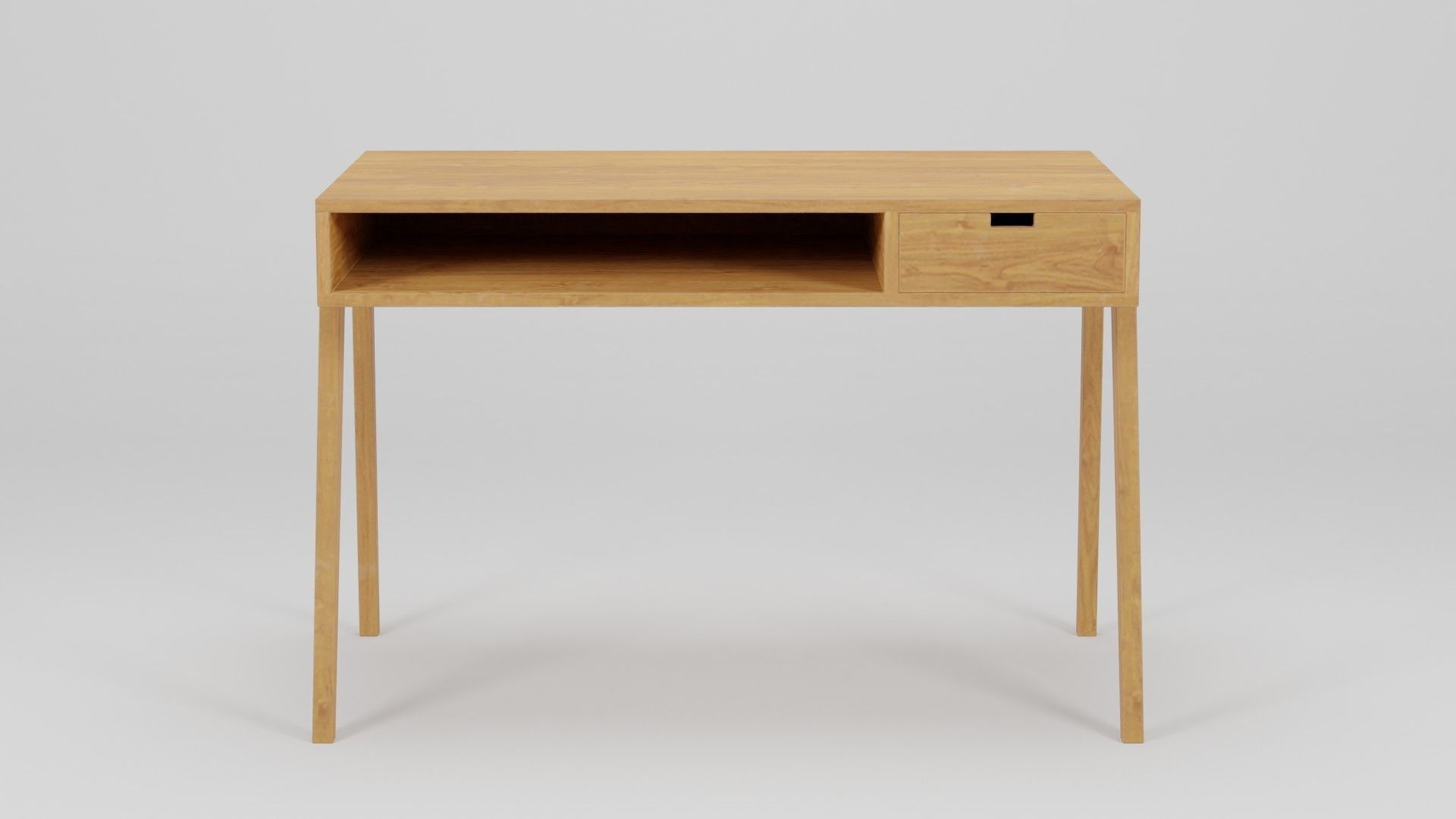 Zuo Linea Desk Walnut 117x66x76 Low-poly 3D model_1