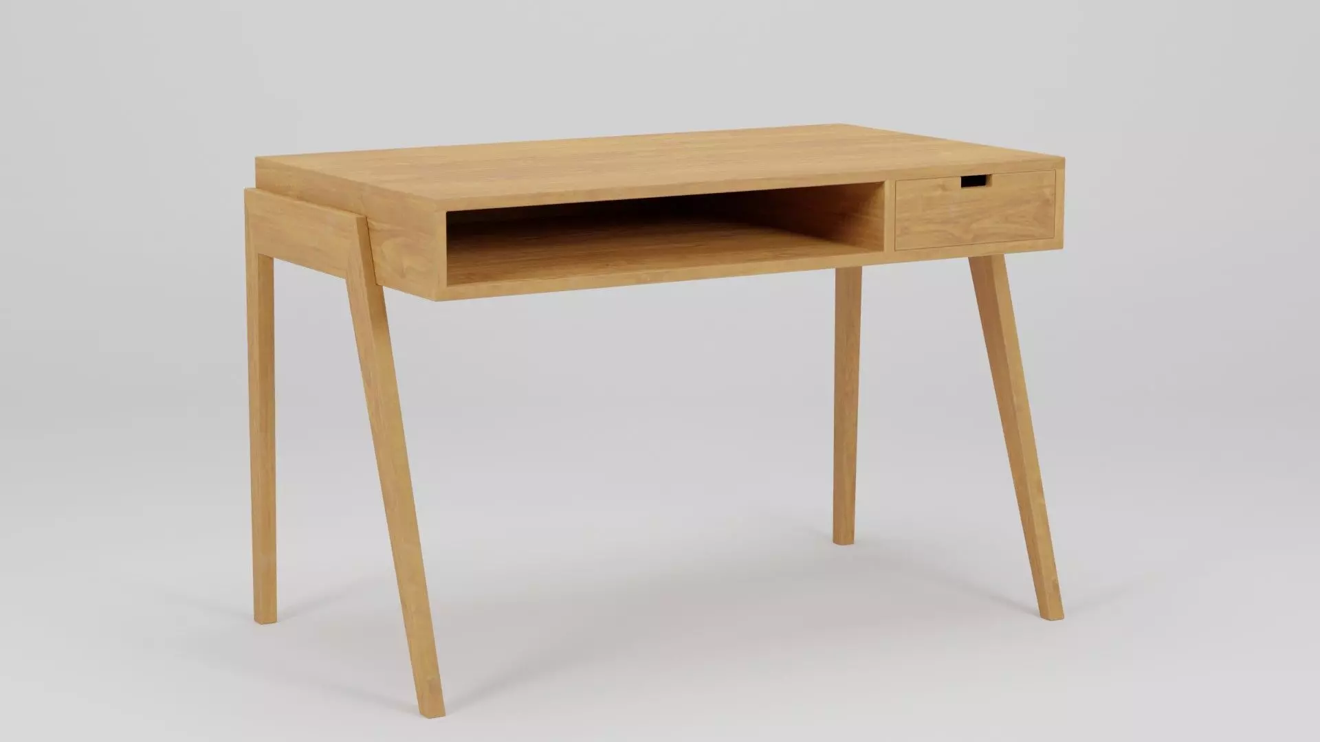 Zuo Linea Desk Walnut 117x66x76 Low-poly 3D model_0