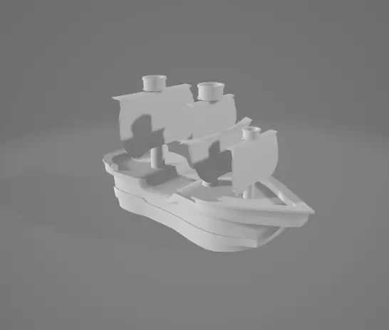 Ship low poly pirate Low-poly 3D model