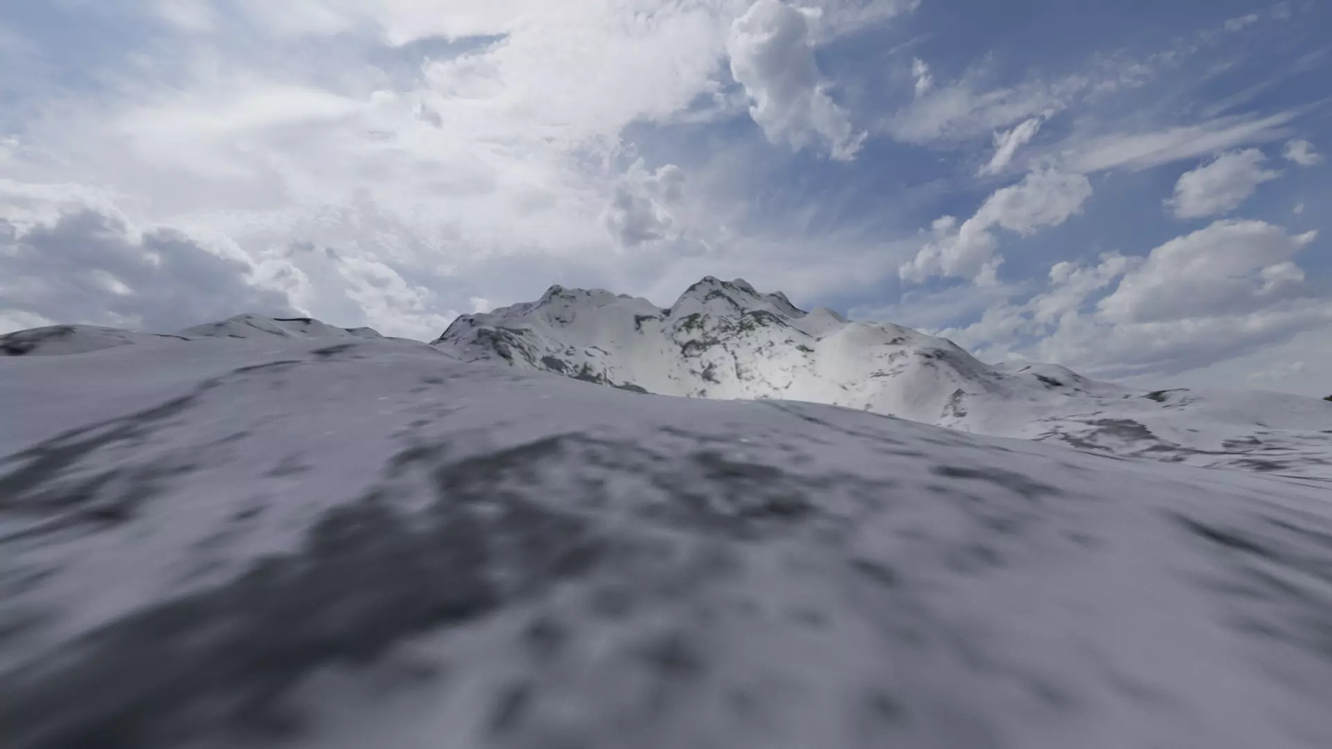 Snowy mountain  Free 3D model_0