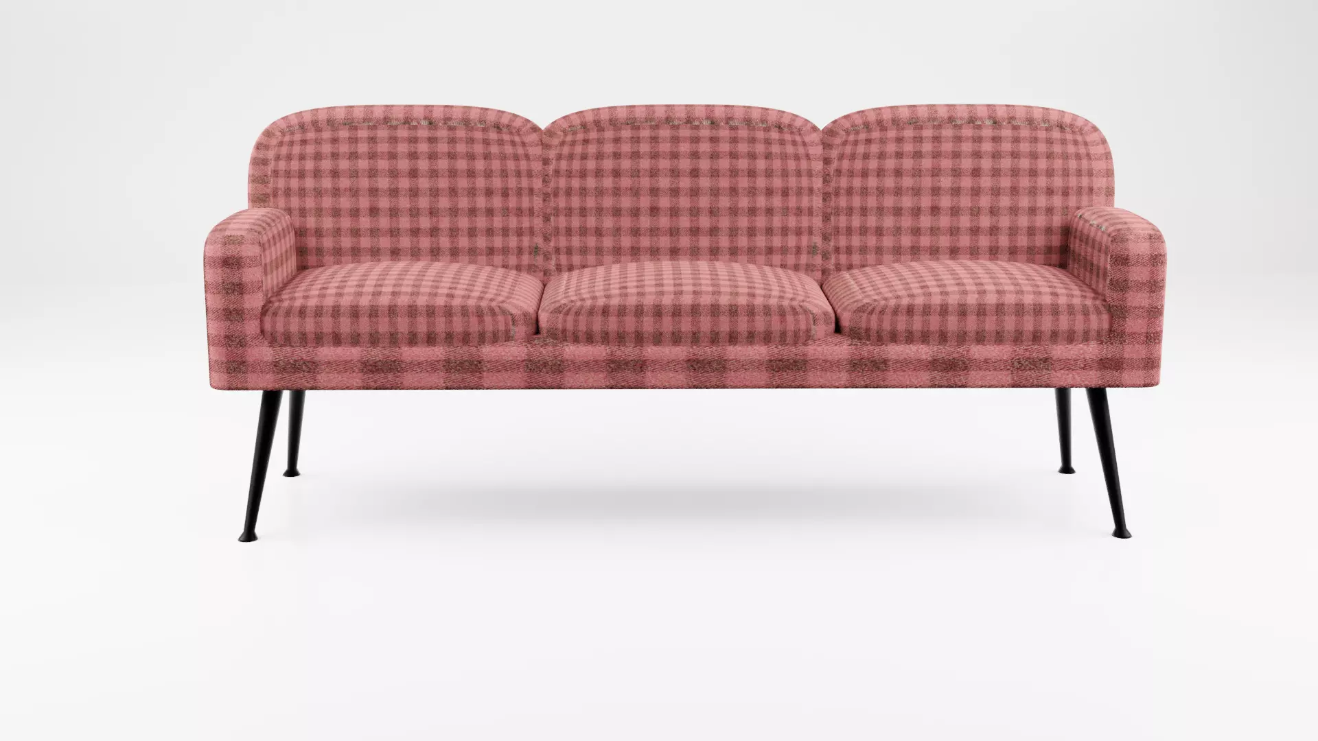 Flannel sofa Low-poly 3D model