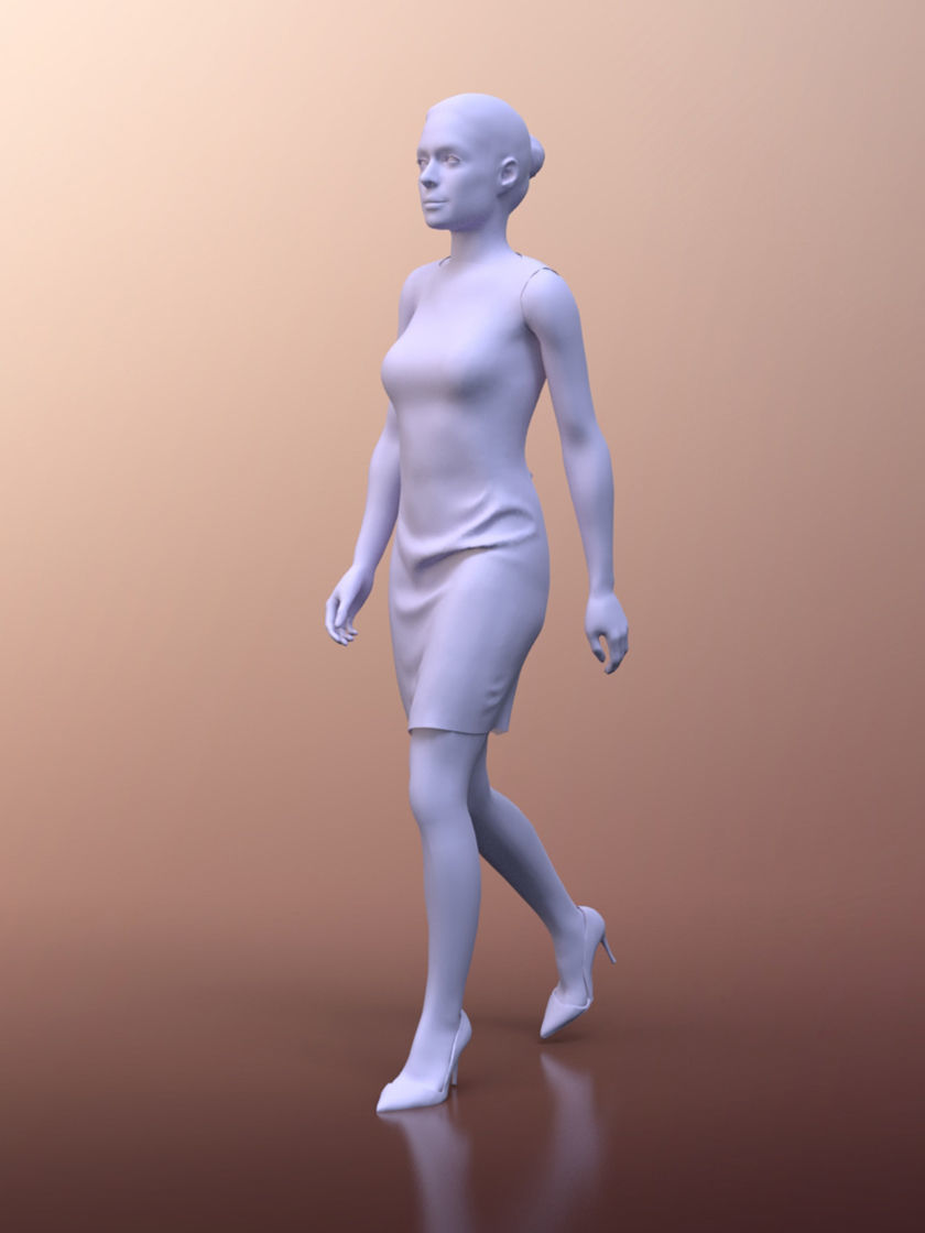 Juliette 20021-02 - Animated Elegant Woman Walking 3D model_5