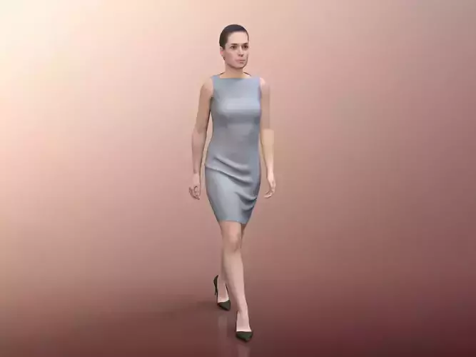 Juliette 20021-02 - Animated Elegant Woman Walking 3D model