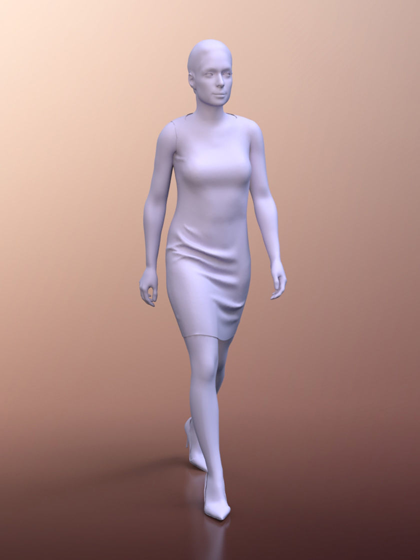 Juliette 20021-02 - Animated Elegant Woman Walking 3D model_4