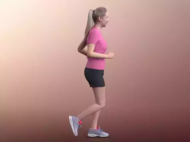 Elena 20016-03 - Animated Young Athletic Woman Jogging