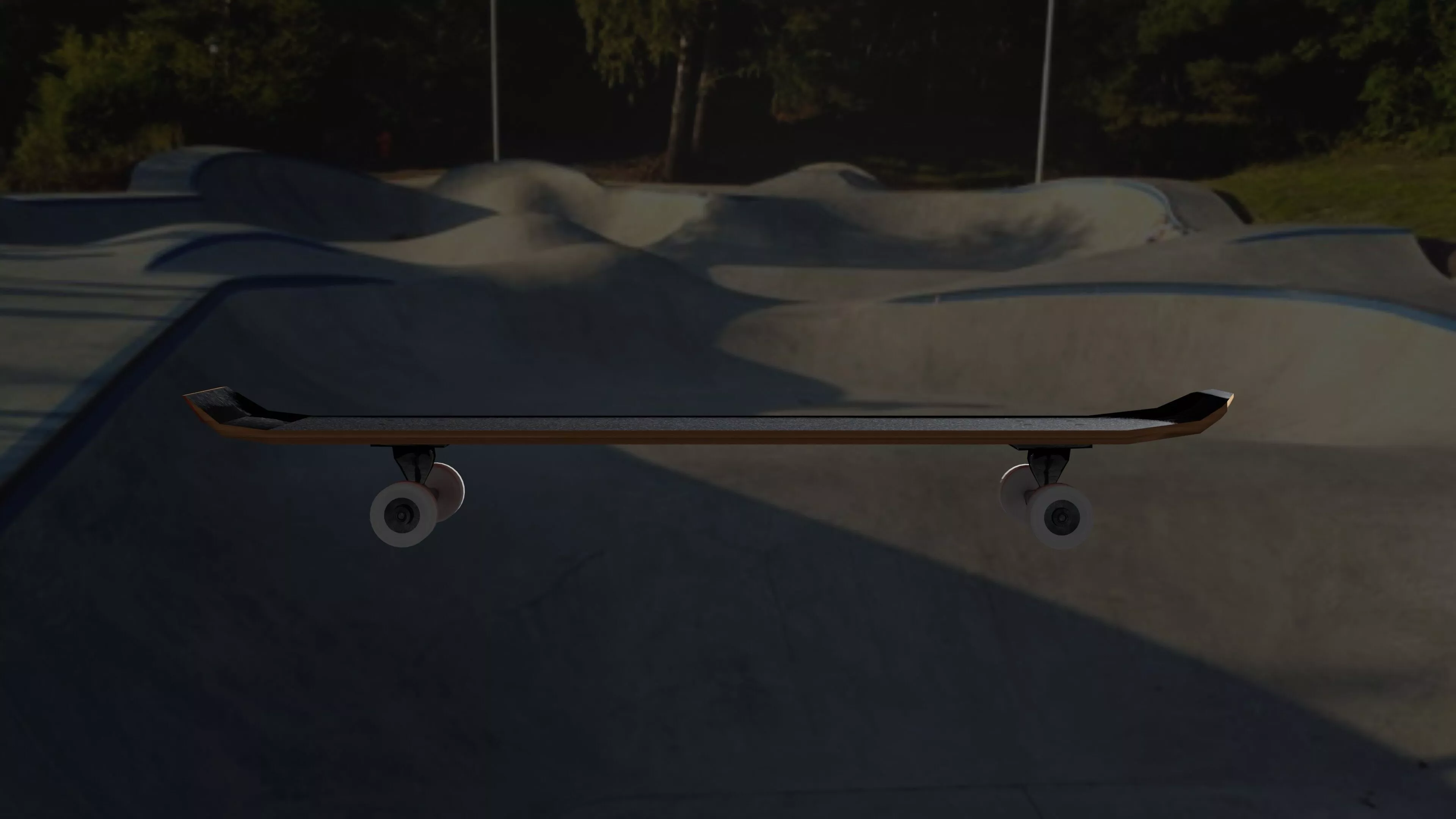 Low-Poly Textured Skateboard Low-poly 3D model