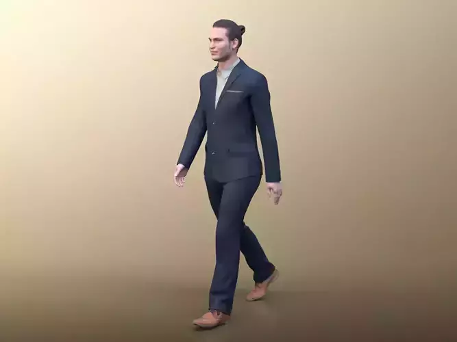 Marcel 20010-02 - Animated Elegant Man Walking 3D model