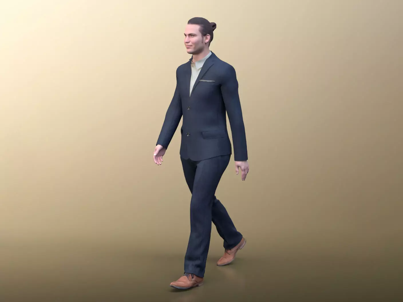 Marcel 20010-02 - Animated Elegant Man Walking 3D model_0