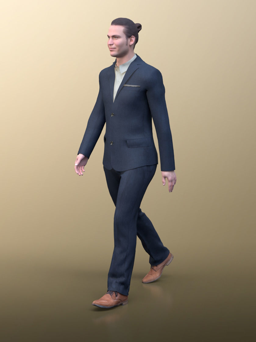 Marcel 20010-02 - Animated Elegant Man Walking 3D model_2