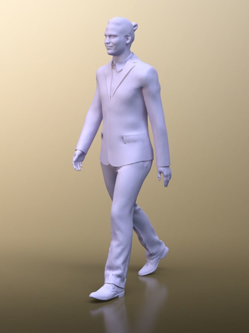 Marcel 20010-02 - Animated Elegant Man Walking 3D model_4