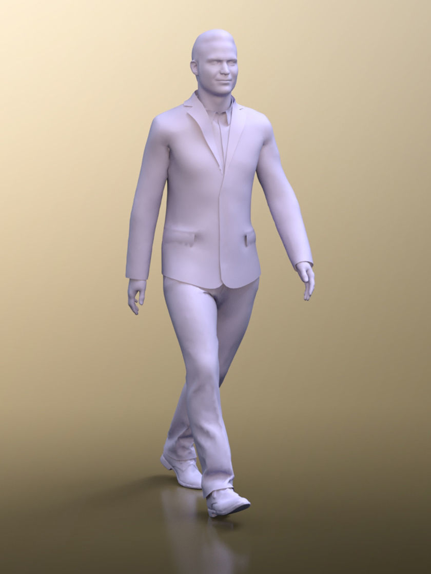 Marcel 20010-02 - Animated Elegant Man Walking 3D model_5
