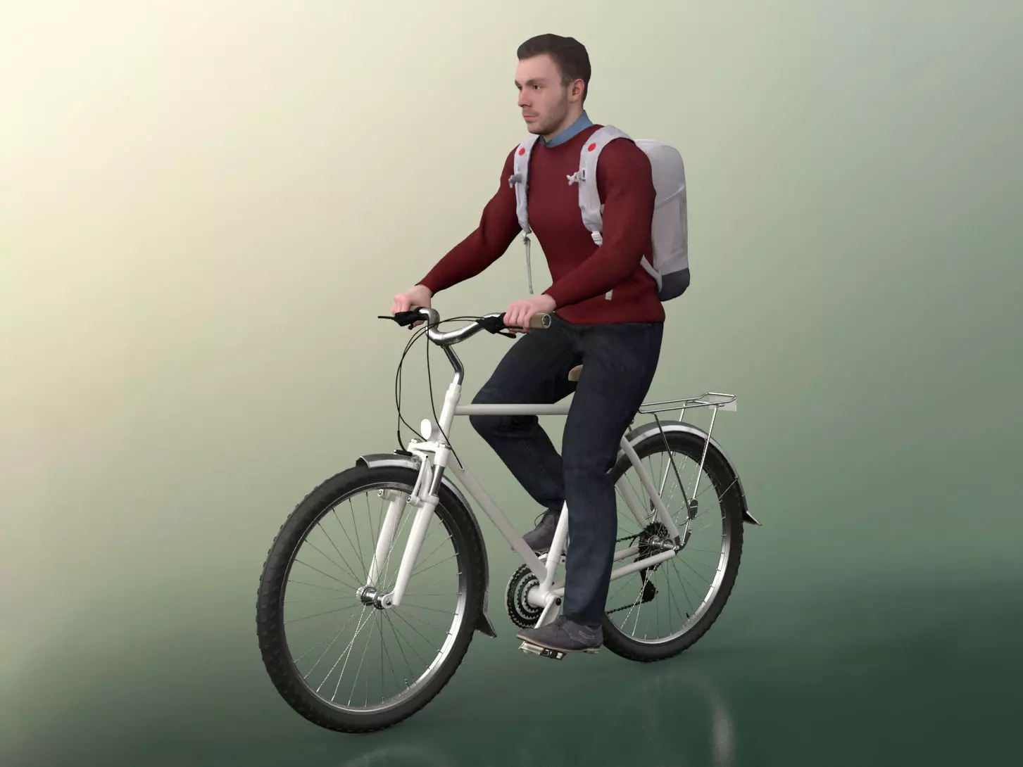 Robb 20006-06 - Animated Man Cycling 3D model_0