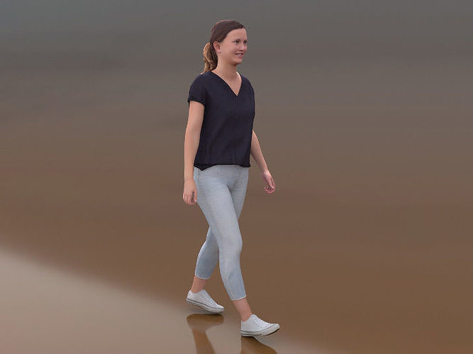 Nadin 20001-02 - Animated Woman Walking 3D model