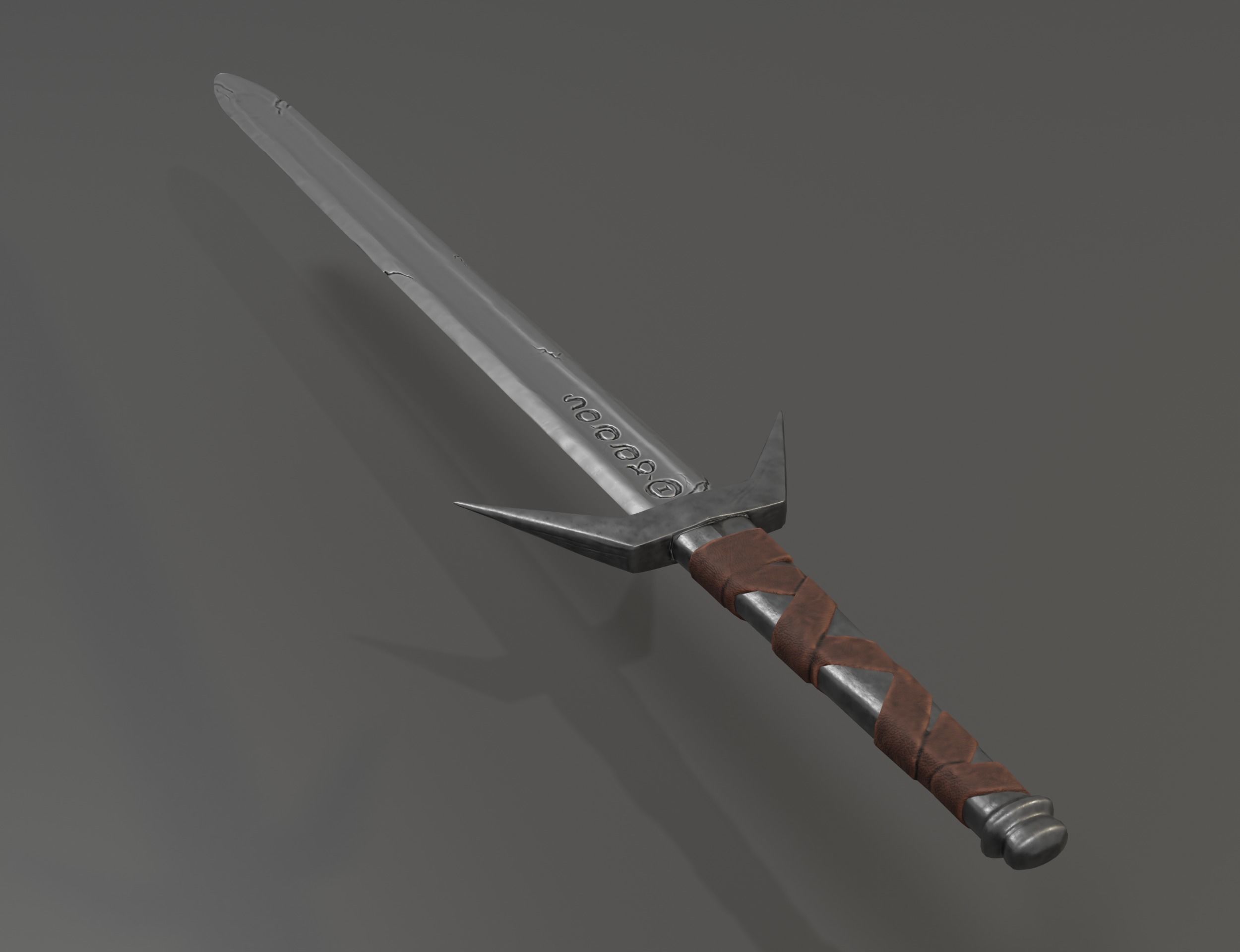 Sword Low poly lord of rings Low-poly 3D model_4