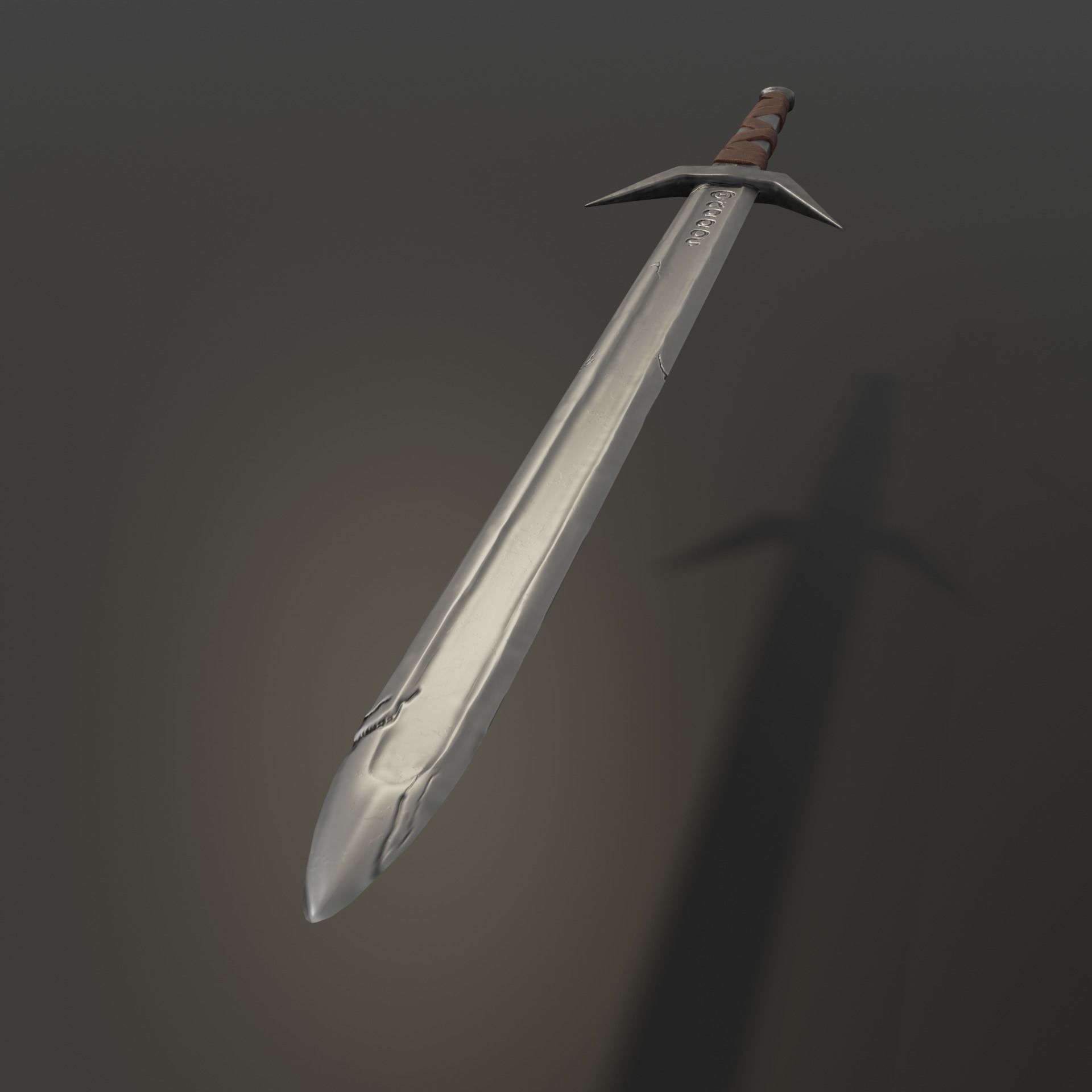 Sword Low poly lord of rings Low-poly 3D model_2