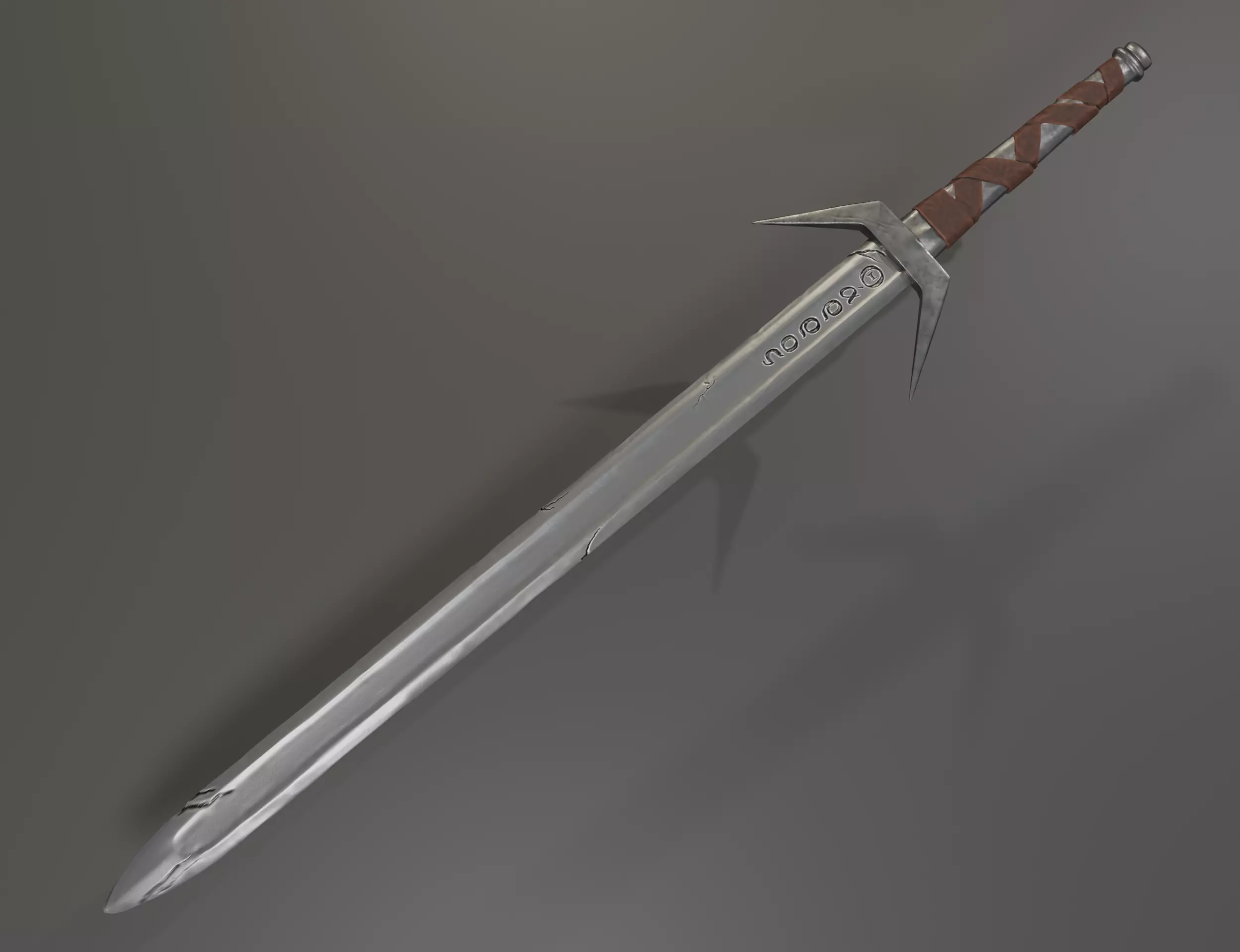 Sword Low poly lord of rings Low-poly 3D model_0