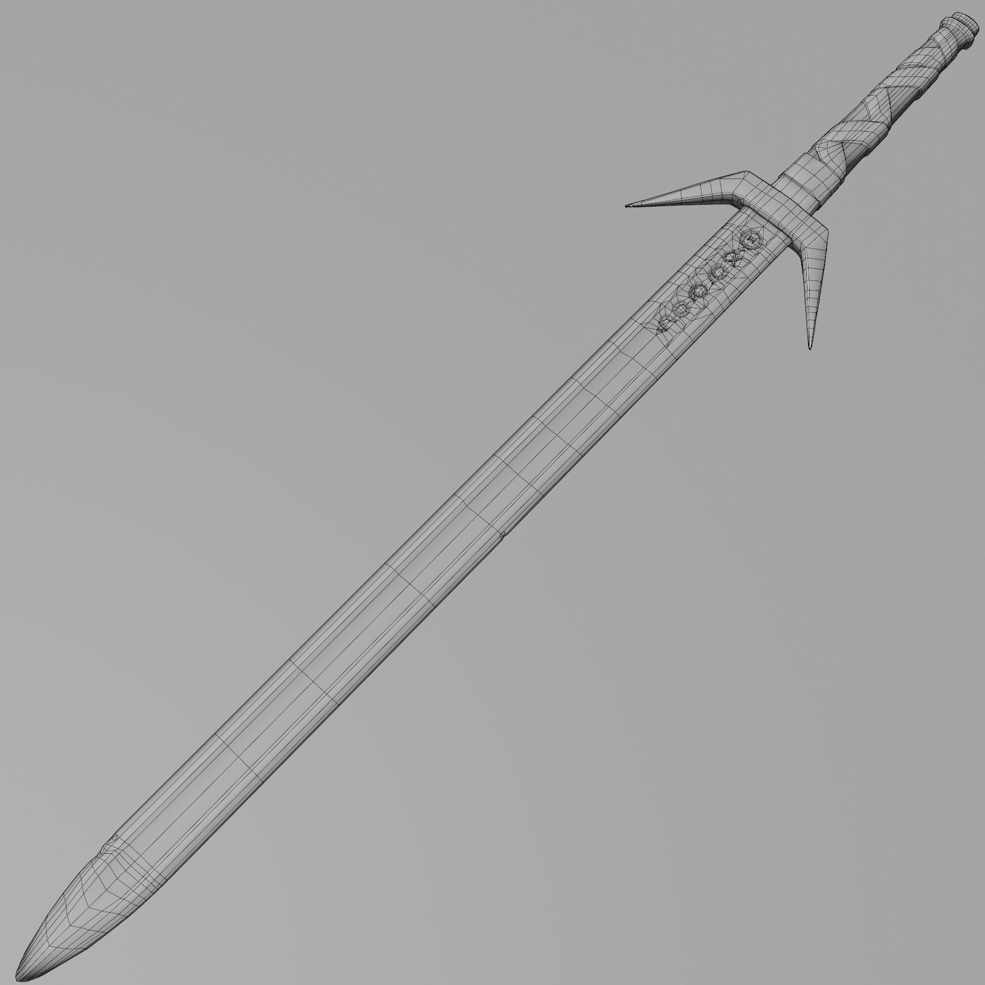 Sword Low poly lord of rings Low-poly 3D model_8