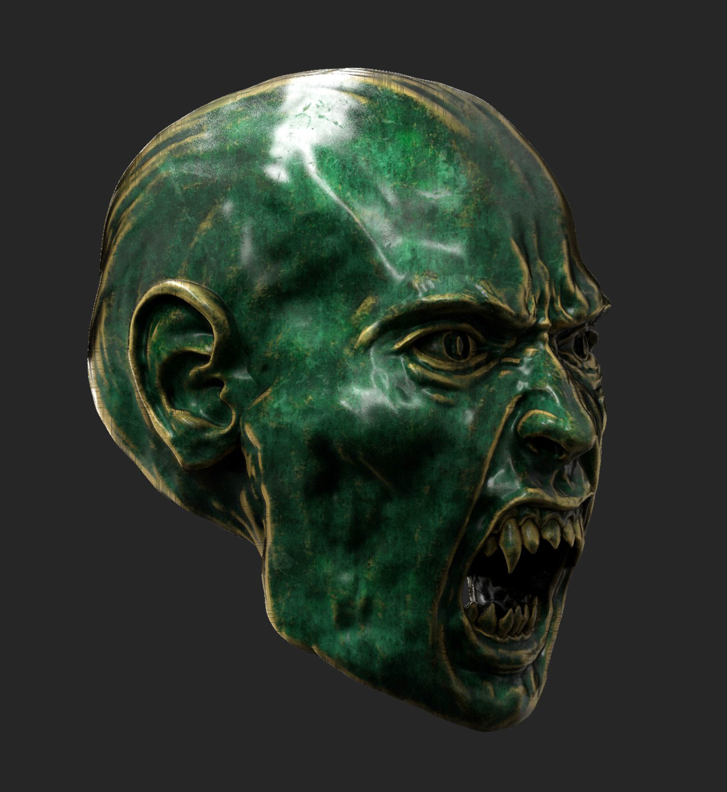 Vampire head 3D model_1