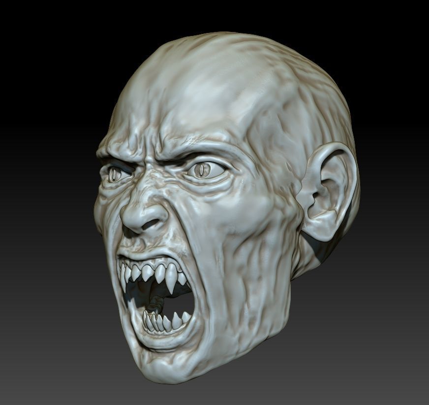 Vampire head 3D model_2