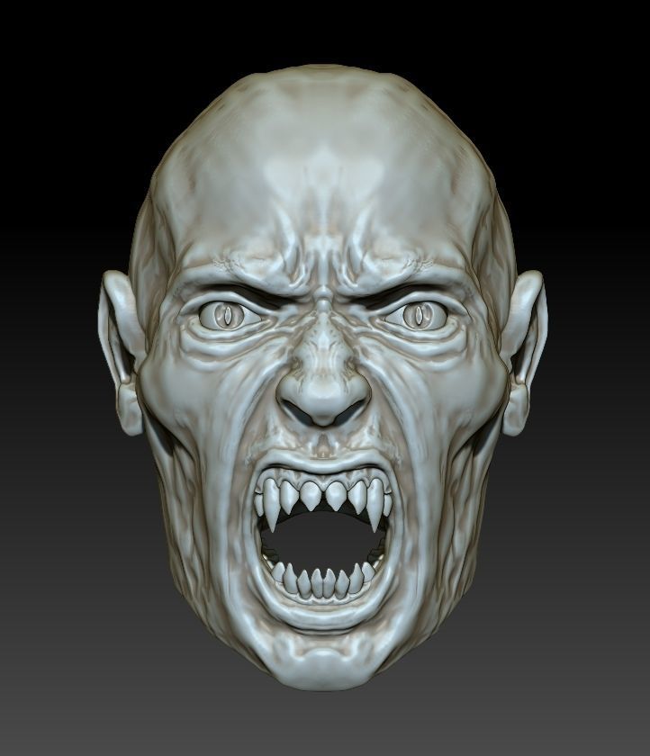 Vampire head 3D model_4
