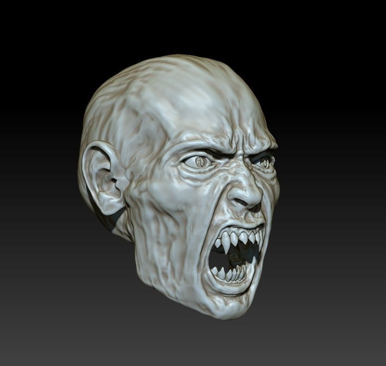 Vampire head 3D model_3