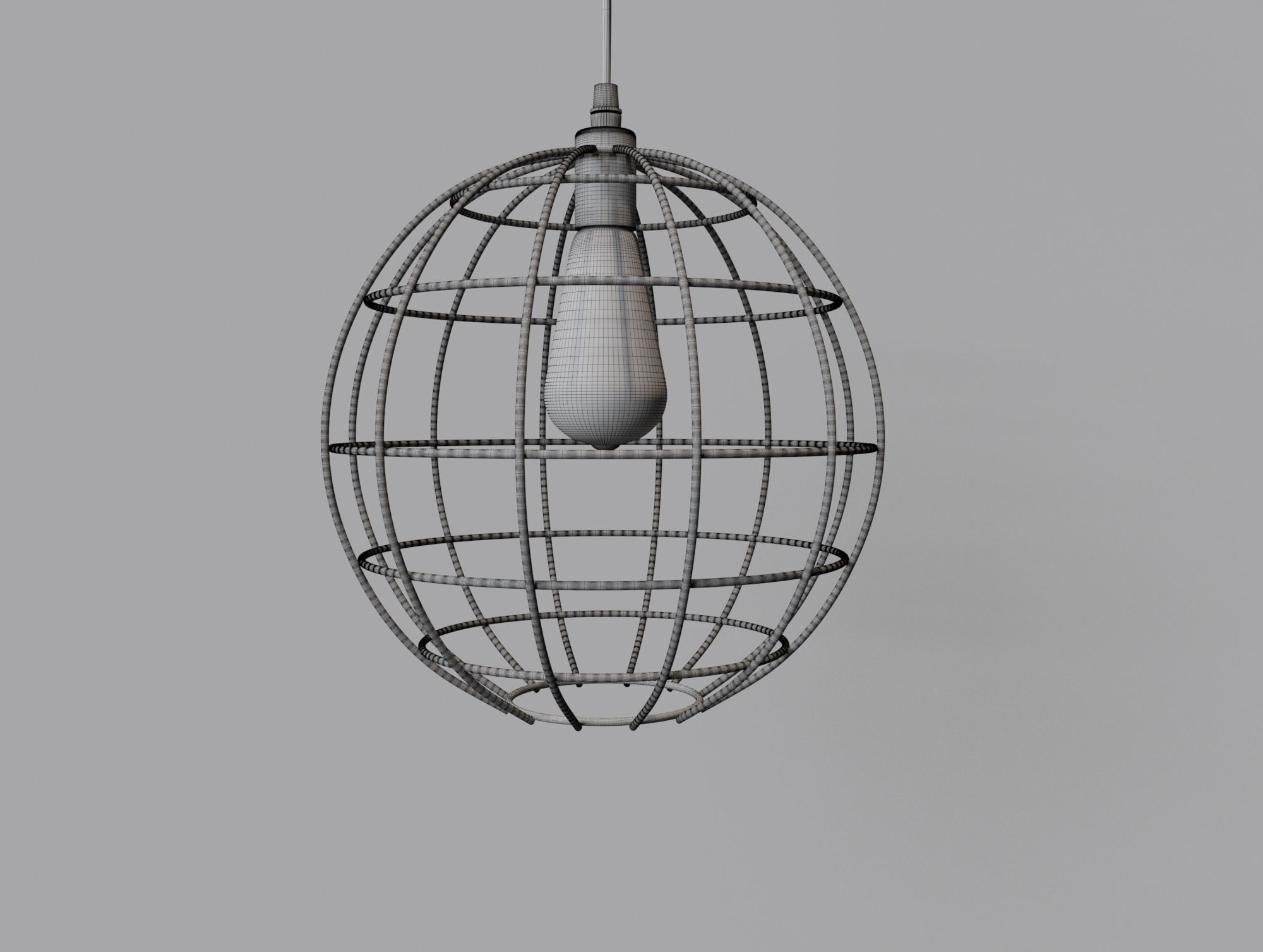 Cage Pendant Light 02 3D model_10