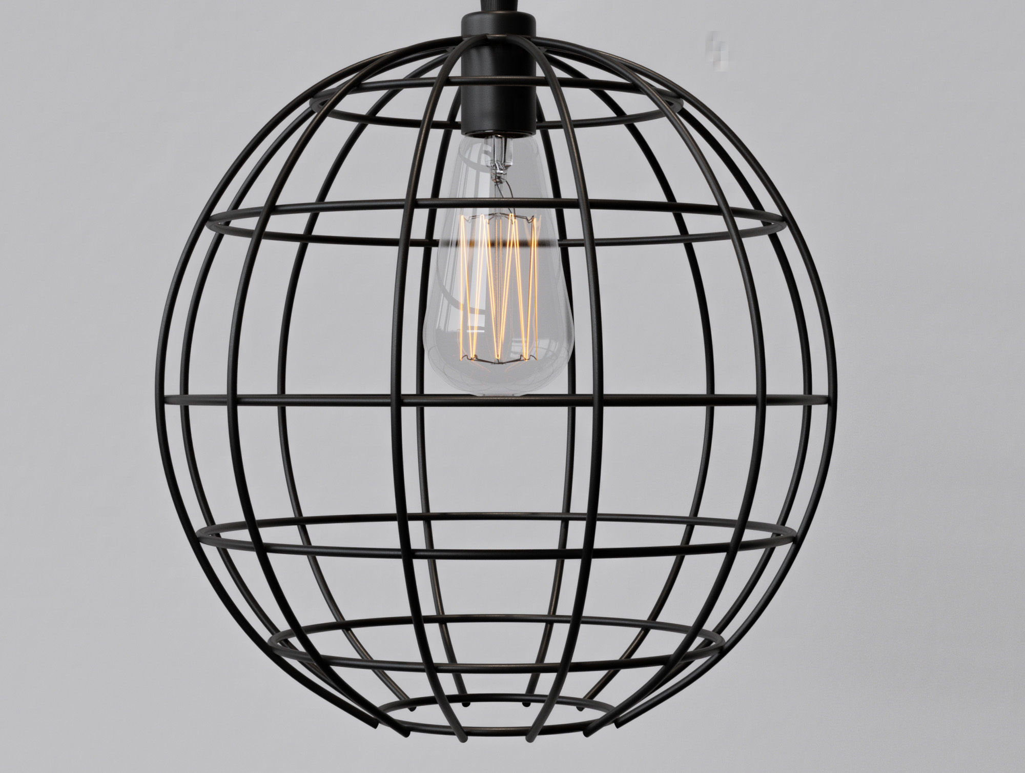 Cage Pendant Light 02 3D model_5
