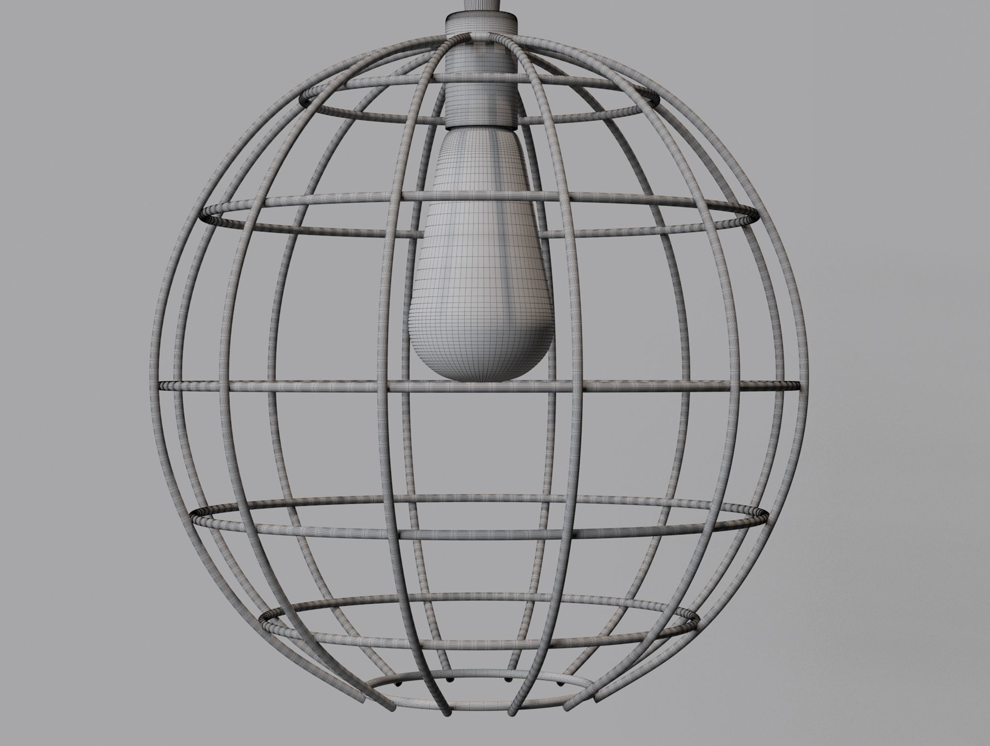 Cage Pendant Light 02 3D model_9