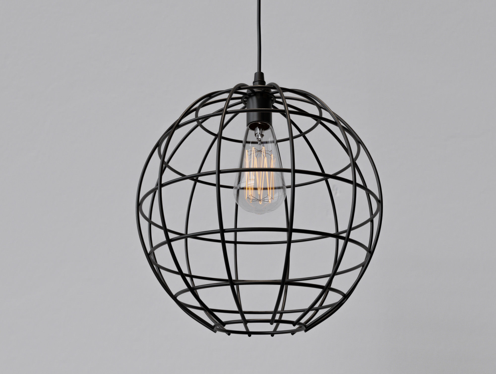 Cage Pendant Light 02 3D model_4