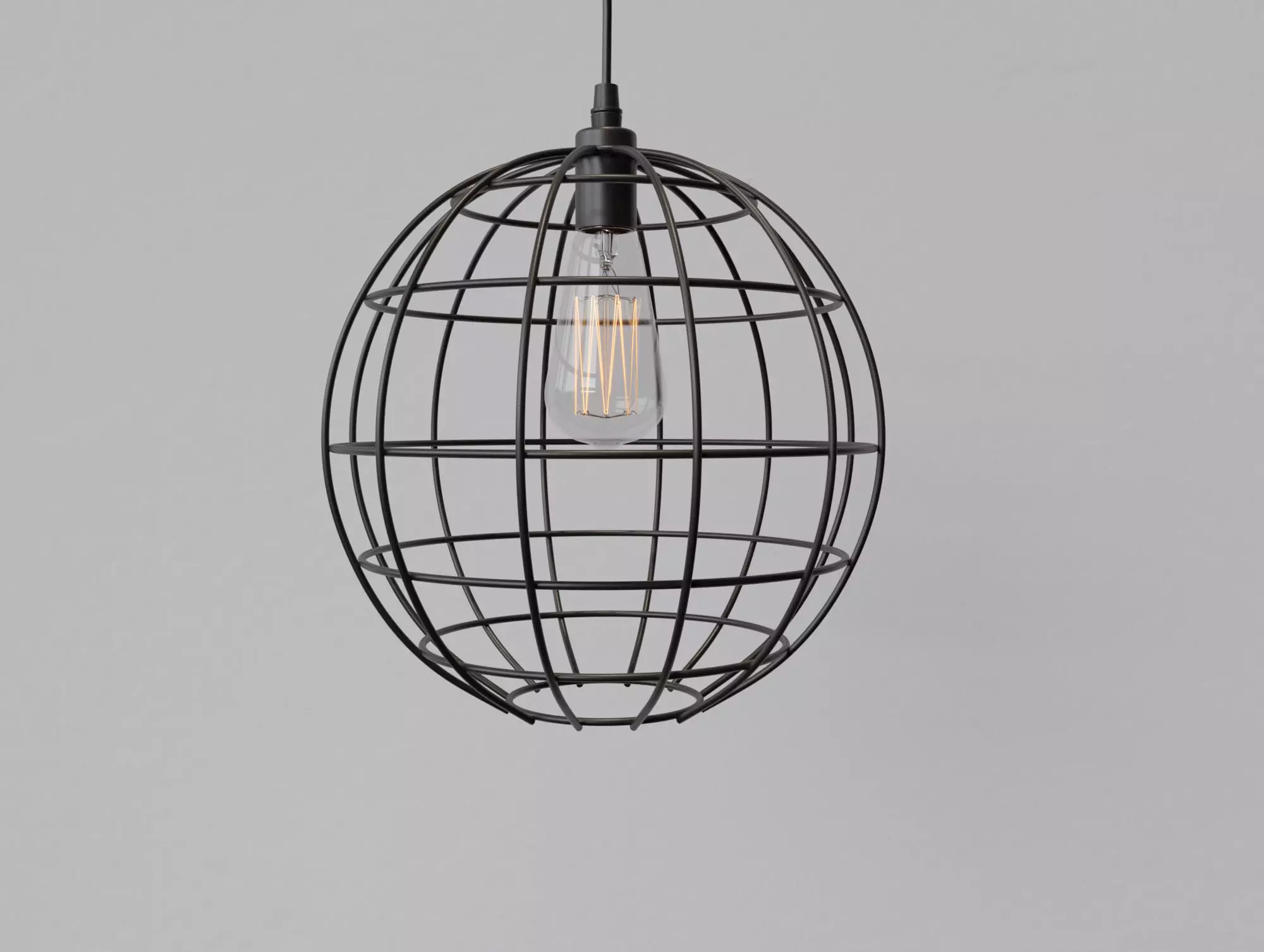 Cage Pendant Light 02 3D model_0